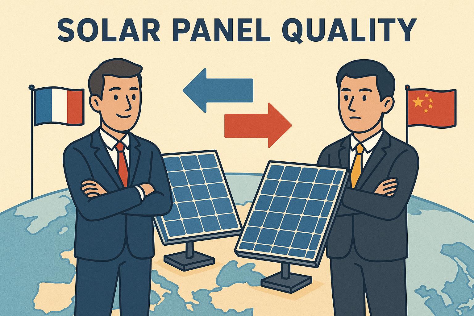 Différence de qualité entre des panneaux photovoltaïques Français et Chinois